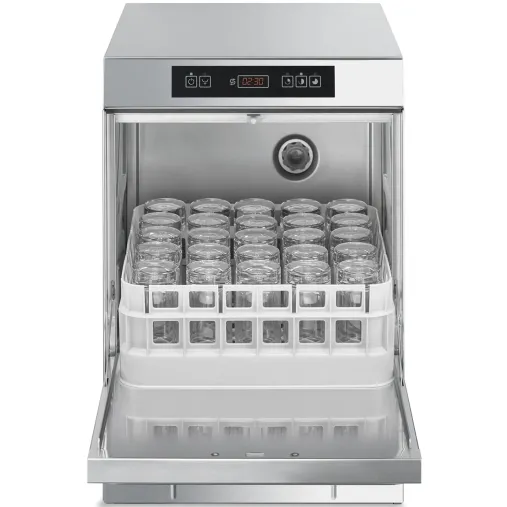 Smeg SPG403MSL - devant ouvert panier verres