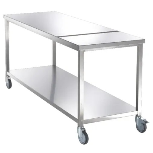 Sclessin 374.261 Table Mobile Inox Professionnelle 2 Plateaux Sclessin 374.261 Table Mobile Inox Professionnelle 2 Plateaux