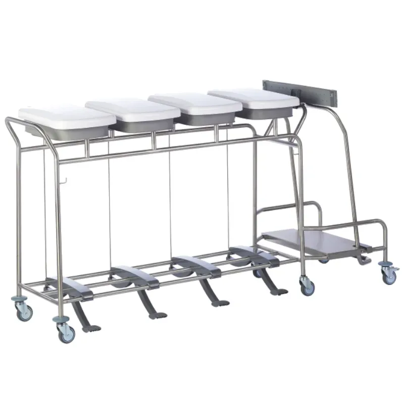 Sclessin 374.784S Chariot Porte-Sacs 4 Sacs Sans Couvercles Professionnel
