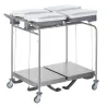 Sclessin 374.795S Chariot Porte-Sacs 4 Sacs Carrés Avec Couvercles Professionnel