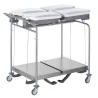 Sclessin 374.793S Chariot Porte-Sacs 4 Sacs Carrés Couvercles et Pédales Professionnel