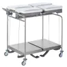 Sclessin 374.792S Chariot Porte-Sacs 4 Sacs Carrés Avec Couvercles Professionnel