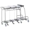 Sclessin 374.776S Chariot Porte-Sacs 3 Sacs Couvercles et Pédales Professionnel