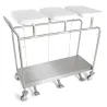 Sclessin 374.772S Chariot Porte-Sacs 3 Sacs Avec Couvercles Professionnel