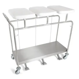 Sclessin 374.771S Chariot Porte-Sacs 3 Sacs Sans Couvercles Professionnel