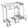 Sclessin 374.766S Chariot Porte-Sacs 2 Sacs Couvercles et Pédales Professionnel