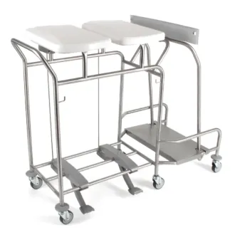 Sclessin 374.765S Chariot Porte-Sacs 2 Sacs Avec Couvercles Professionnel