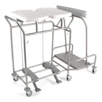 Sclessin 374.764S Chariot Porte-Sacs 2 Sacs Sans Couvercles Professionnel
