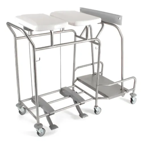 Sclessin 374.764S Chariot Porte-Sacs 2 Sacs Sans Couvercles Professionnel Sclessin 374.764S Chariot Porte-Sacs 2 Sacs Sans Couvercles Professionnel