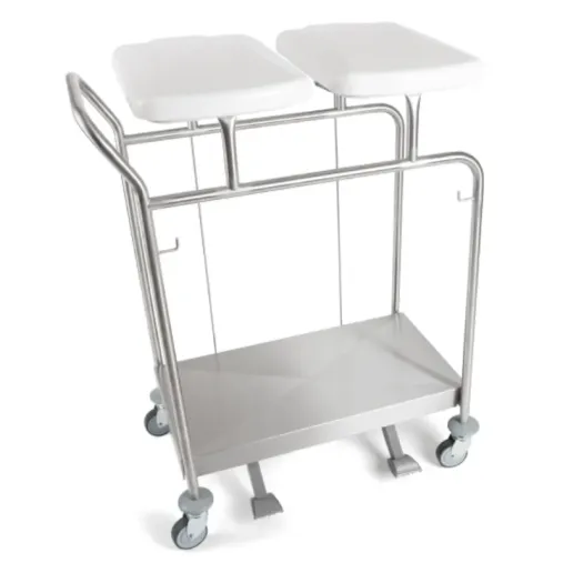 Sclessin 374.763S Chariot Porte-Sacs 2 Sacs Couvercles et Pédales Professionnel Sclessin 374.763S Chariot Porte-Sacs 2 Sacs Couvercles et Pédales Professionnel