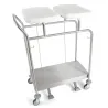 Sclessin 374.763S Chariot Porte-Sacs 2 Sacs Couvercles et Pédales Professionnel