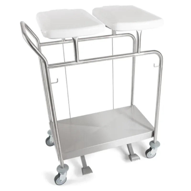 Sclessin 374.762S Chariot Porte-Sacs 2 Sacs Avec Couvercles Professionnel
