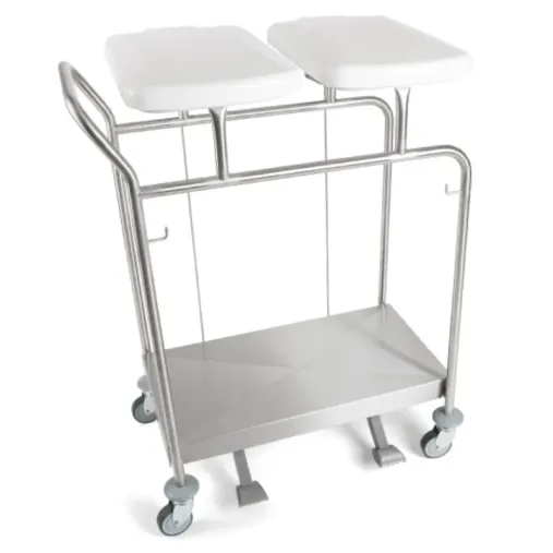 Sclessin 374.762S Chariot Porte-Sacs 2 Sacs Avec Couvercles Professionnel Sclessin 374.762S Chariot Porte-Sacs 2 Sacs Avec Couvercles Professionnel