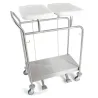 Sclessin 374.762S Chariot Porte-Sacs 2 Sacs Avec Couvercles Professionnel