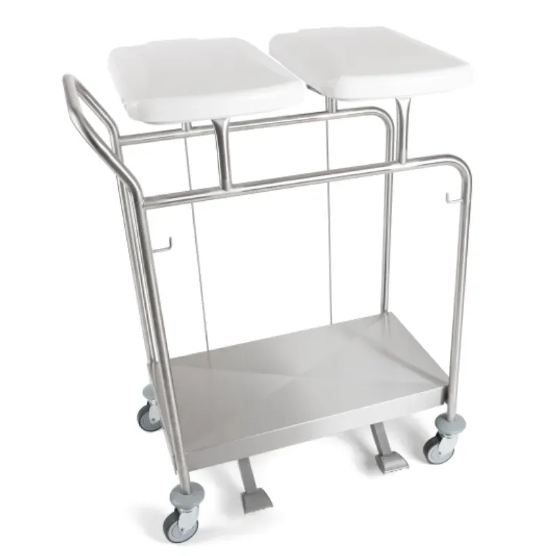 Sclessin 374.761S Chariot Porte-Sacs 2 Sacs Sans Couvercles Professionnel
