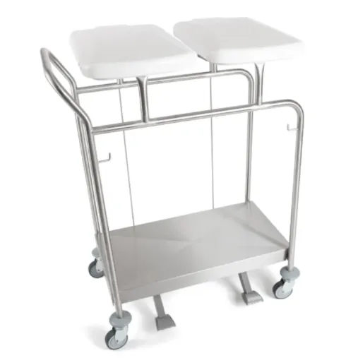 Sclessin 374.761S Chariot Porte-Sacs 2 Sacs Sans Couvercles Professionnel Sclessin 374.761S Chariot Porte-Sacs 2 Sacs Sans Couvercles Professionnel