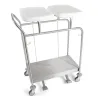 Sclessin 374.761S Chariot Porte-Sacs 2 Sacs Sans Couvercles Professionnel