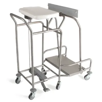 Sclessin 374.756S Chariot Porte-Sac 1 Sac Couvercle et Pédale Professionnel