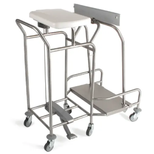 Sclessin 374.754S Chariot Porte-Sac 1 Sac Sans Couvercle Professionnel Sclessin 374.754S Chariot Porte-Sac 1 Sac Sans Couvercle Professionnel