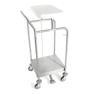 Sclessin 374.753S Chariot Porte-Sac 1 Sac Couvercle et Pédale Professionnel