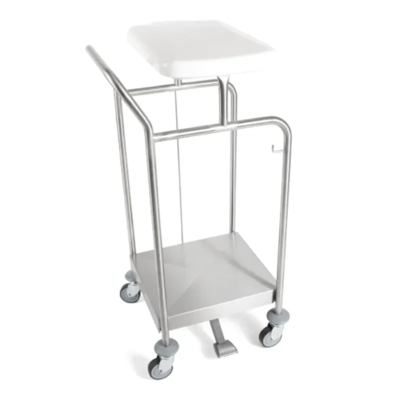Sclessin 374.753S Chariot Porte-Sac 1 Sac Couvercle et Pédale Professionnel
