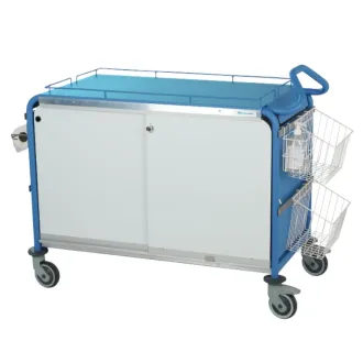 Sclessin 374.910C Chariot Nursing Bleu Grand Modèle Professionnel