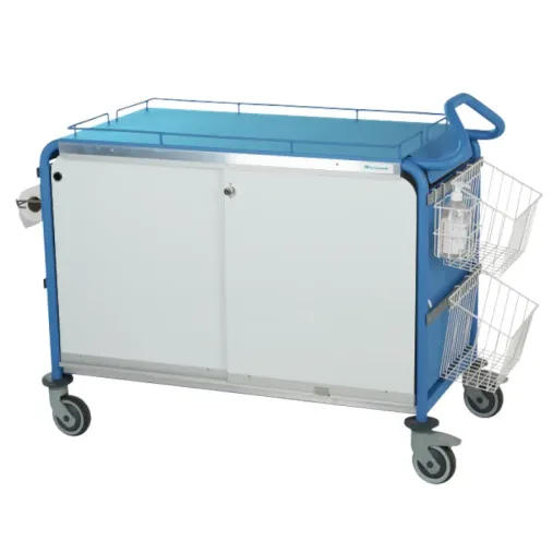 Sclessin 374.909C Chariot Nursing Bleu Petit Modèle Professionnel Sclessin 374.909C Chariot Nursing Bleu Petit Modèle Professionnel