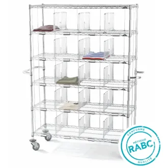 Sclessin 374.837 MANURACK Chariot 25 casiers Professionnel