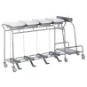 Sclessin 374.786S Chariot Porte-Sacs 4 Sacs Couvercles et Pédales Professionnel