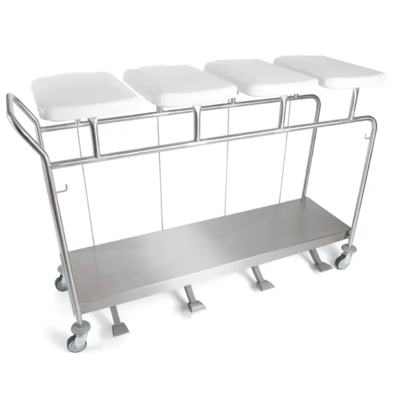 Sclessin 374.782S Chariot Porte-Sacs 4 Sacs Avec Couvercles Professionnel