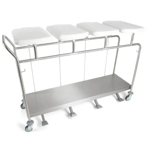 Sclessin 374.782S Chariot Porte-Sacs 4 Sacs Avec Couvercles Professionnel Sclessin 374.782S Chariot Porte-Sacs 4 Sacs Avec Couvercles Professionnel