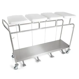 Sclessin 374.781S Chariot Porte-Sacs 4 Sacs Sans Couvercles Professionnel