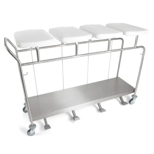 Sclessin 374.781S Chariot Porte-Sacs 4 Sacs Sans Couvercles Professionnel Sclessin 374.781S Chariot Porte-Sacs 4 Sacs Sans Couvercles Professionnel