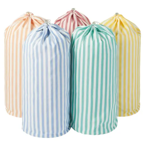 Sclessin Sac à Linge Rayé Marron Professionnel Sclessin Sac à Linge Rayé Marron Professionnel