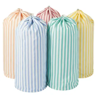 Sclessin Sac à Linge Rayé Gris Professionnel