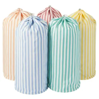 Sclessin Sac à Linge Rayé Vert Professionnel