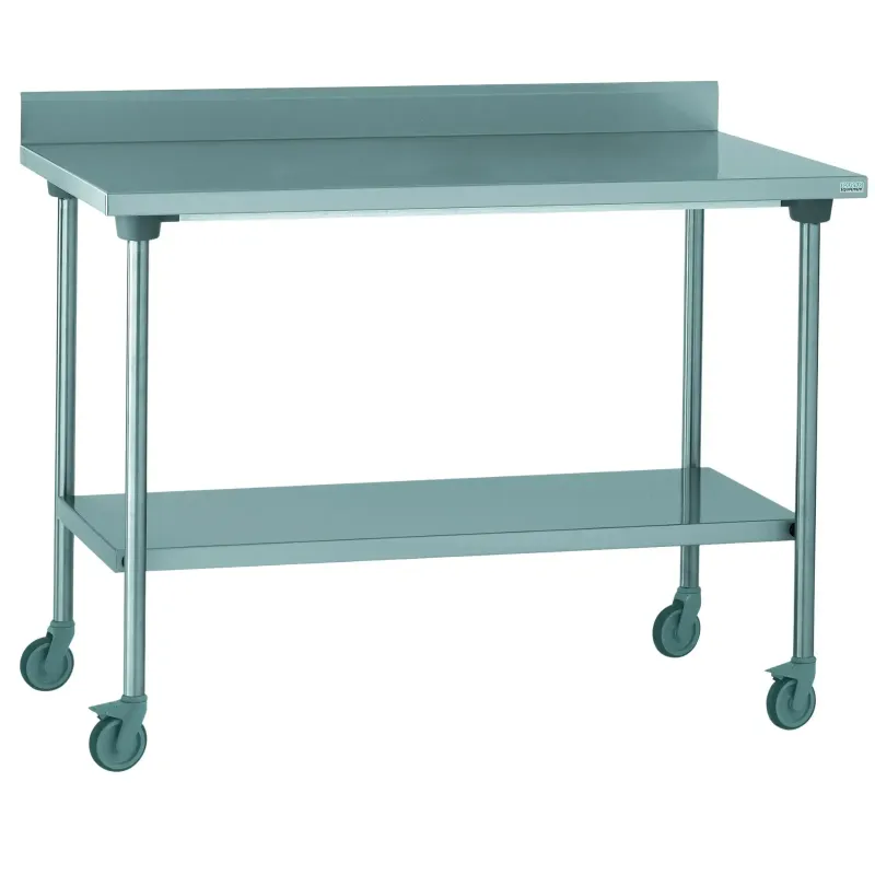 Tournus table inox CHR centrale sur roues 1800x700mm