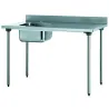 Tournus table inox CHR bac à gauche 1400x700mm