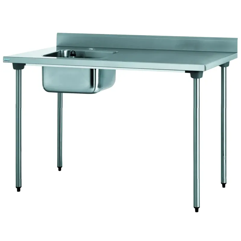 Tournus table inox CHR bac à gauche 1200x700mm