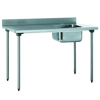 Tournus table inox CHR bac à droite 1600x700mm