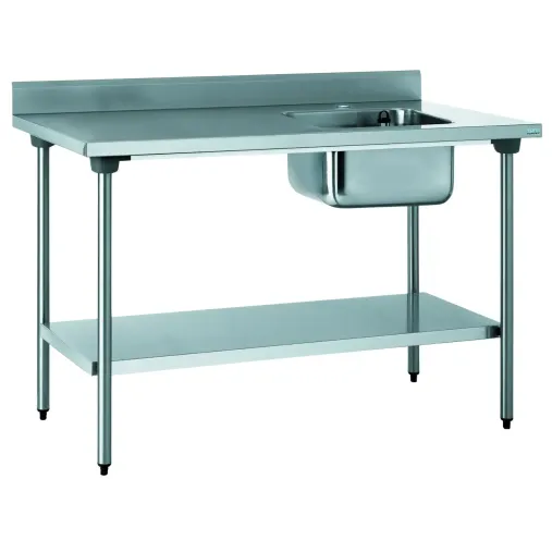 Tournus table inox CHR bac à droite 1400x700mm
