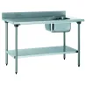 Tournus table inox CHR bac à droite 1400x700mm