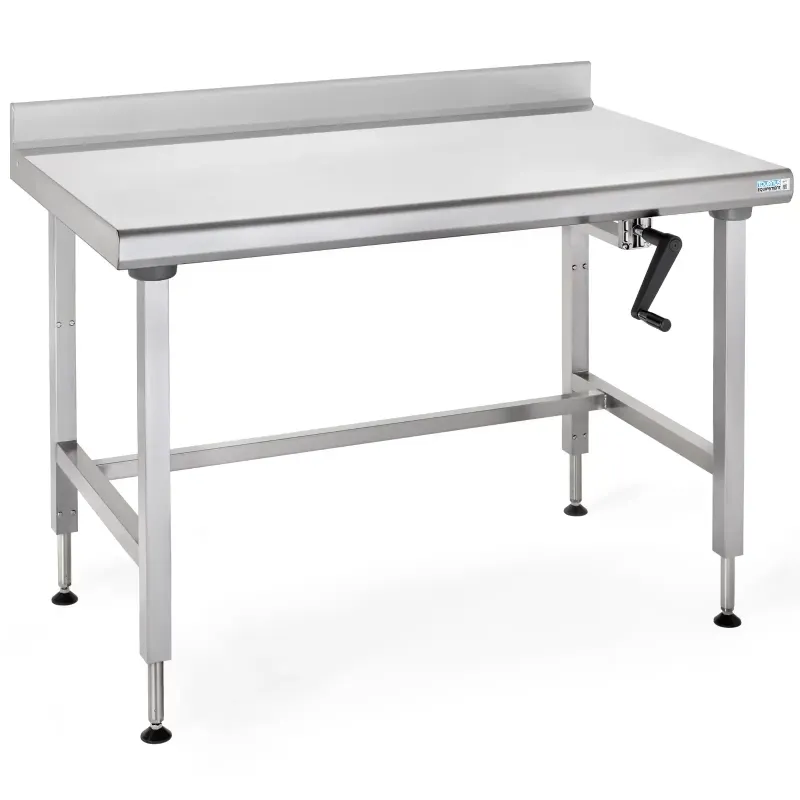 Tournus Table à dosseret Inox Ergonomix 800-1100mm
