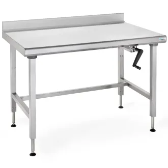 Tournus Table à dosseret Inox Ergonomix 800-1600mm