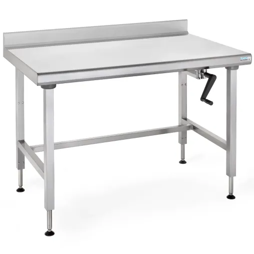 Tournus Table à dosseret Inox Ergonomix 800-1600mm