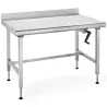 Tournus Table à dosseret Inox Ergonomix 800-1600mm
