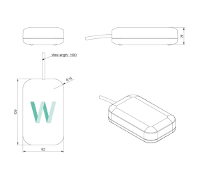 Airwallet box, dimensions