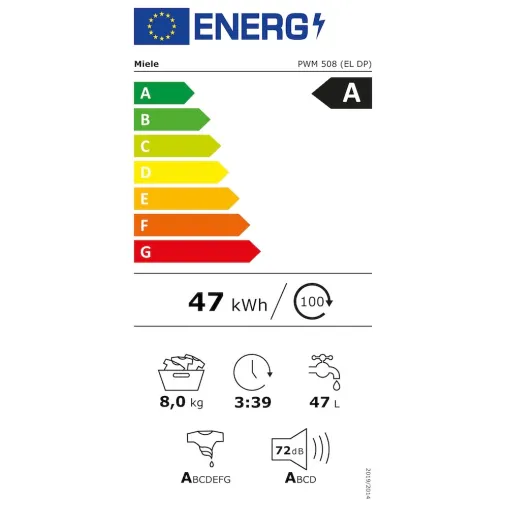 Miele PWM 508 Blanc - Lave-linge professionnel 8kg économique