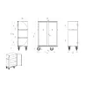 Ariane 1550 ON 001 C2 | Chariot Armoire Linge Propre pour Blanchisserie avec 2 Battants (883L)