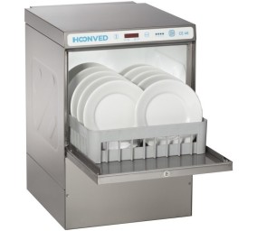 Hoonved Lave-Vaisselle CE46D ouvert avec assiettes